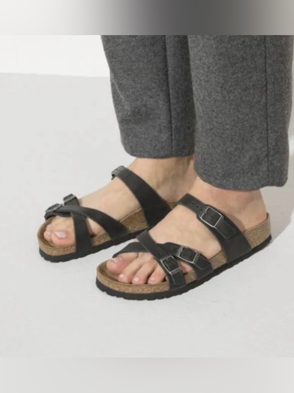 Birkenstock Franca Sandal - Oiled Leather
Black. MSRP $140